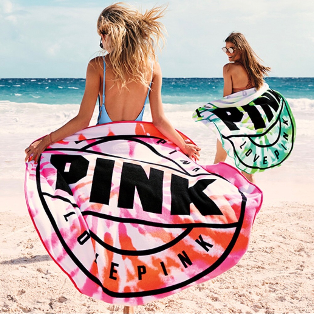 PINK Round Beach Towel